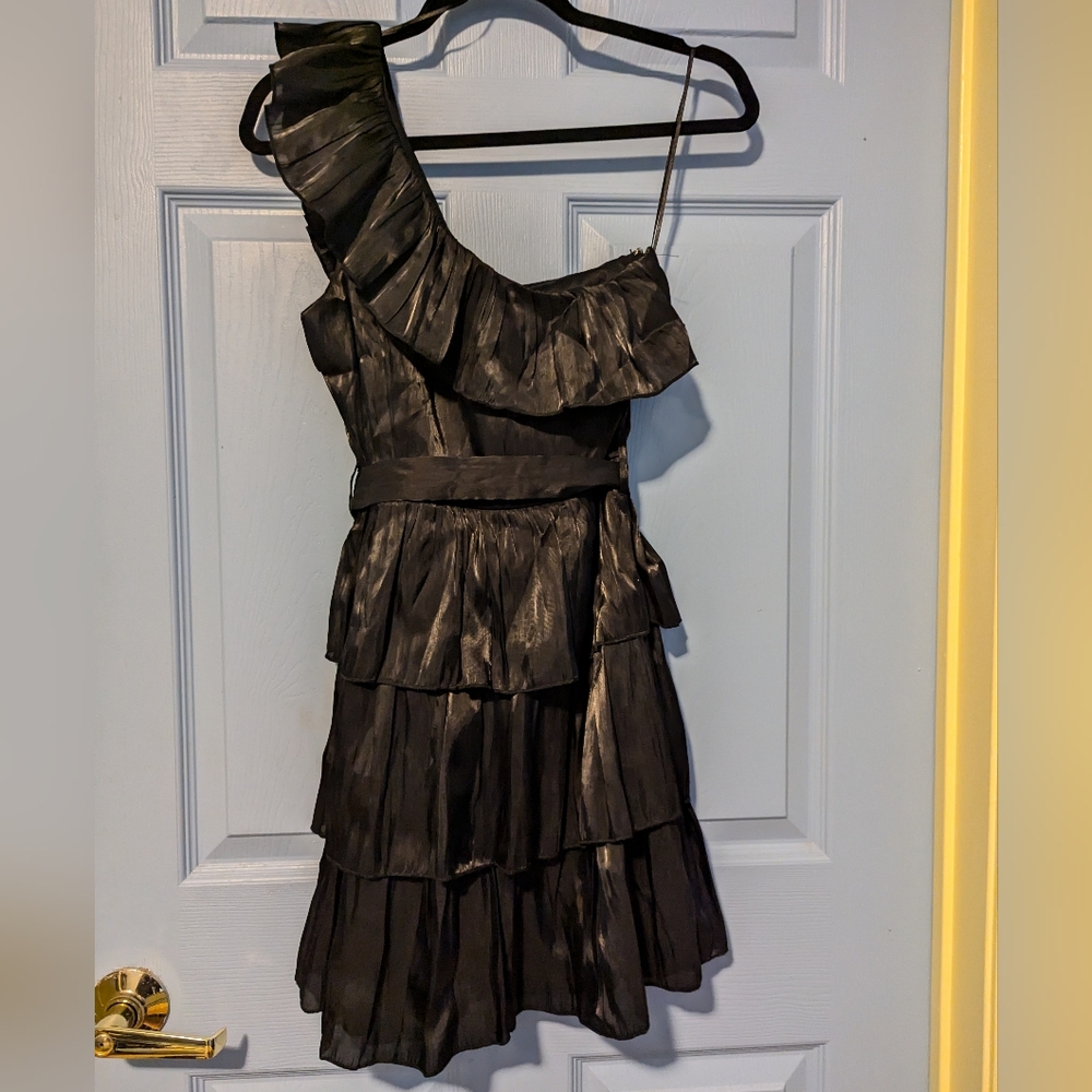 Black metallic dress